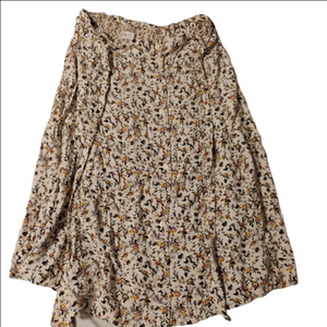 SO Women's Xl Multicolor Floral Smocked Skirt